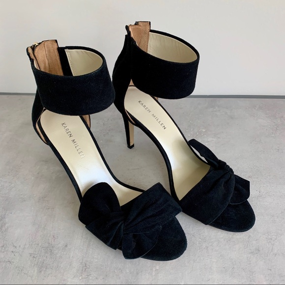 Karen Millen, black suede sandal